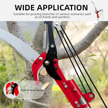 15.7’’ Pole Saws for Tree Trimming - Dual-Pulley Tree Pruner, Tree Trimmers Long Handle Pruner