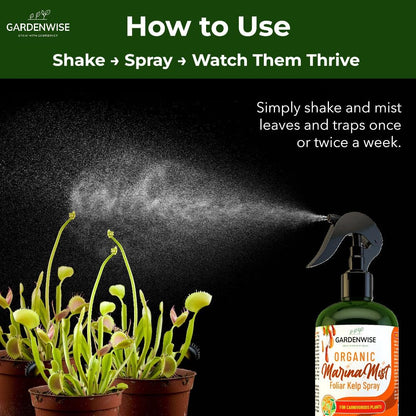 100% Organic Marina Mist Carnivorous Plant Food | Liquid Kelp Foliar Spray for Plants - Kelp