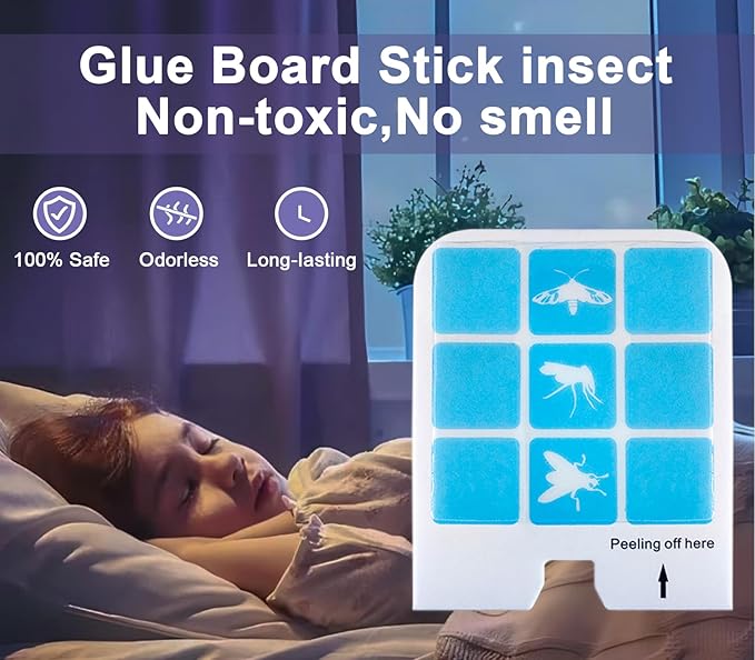 20 Pcs Refill Glue Cards Compatible with Safer Home SH502, SH503 Indoor Fly DT3005W Plug-in Bug
