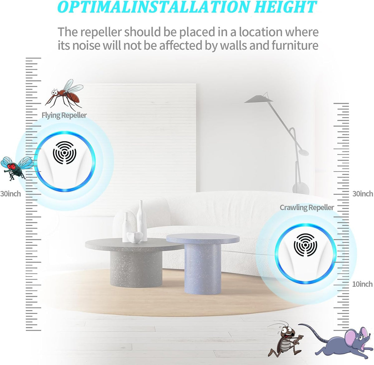 Ultrasonic Pest Repeller Indoor Plug in for Rodent Control, Mosquito Repellent, Cockroach Killer