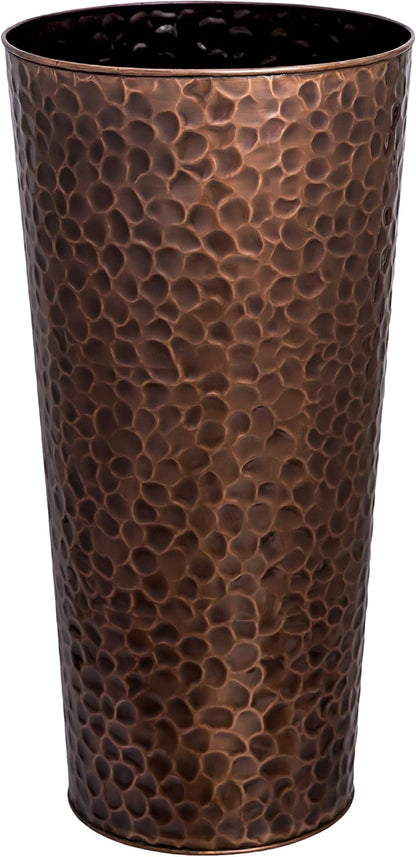 H Potter Large Tall Planter Pot Outdoor Indoor Copper Flower Decorative Weather Resistant Garden