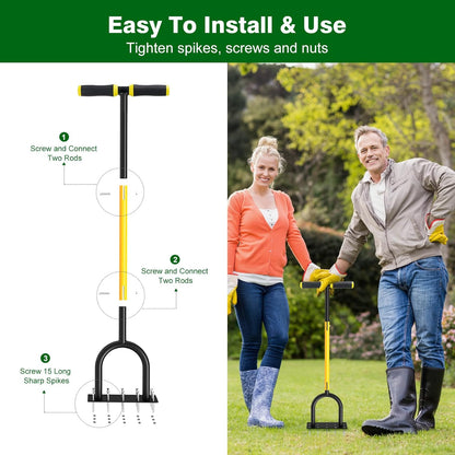 Lawn Aerator Tool - Grass & Soil Aerator for Lawn & Yard Care, Durable Manual Lawn Aerator for