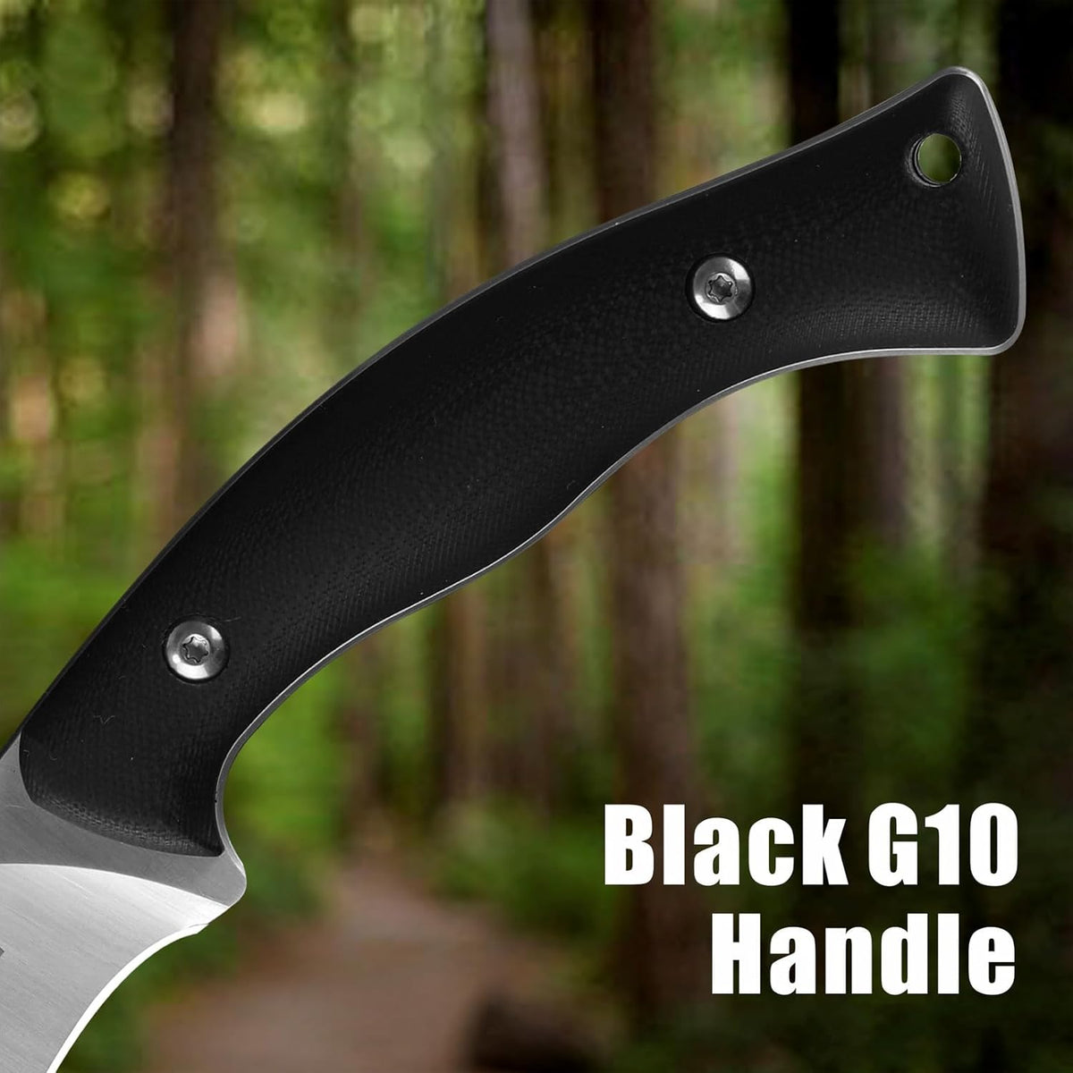REAT Fixed Blade Knife with Kydex Sheath, 4" D2 Steel Blade with Full Tang Desgin,Ergonomic G10