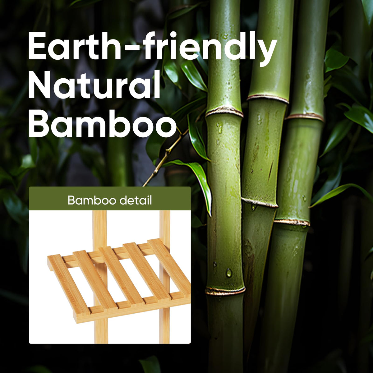 ROSSNY 48 Inch Tall Bamboo Plant Stand for Indoor, 6 Tier 7 Potted, Natural
