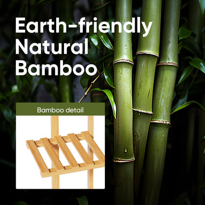 ROSSNY 48 Inch Tall Bamboo Plant Stand for Indoor, 6 Tier 7 Potted, Natural
