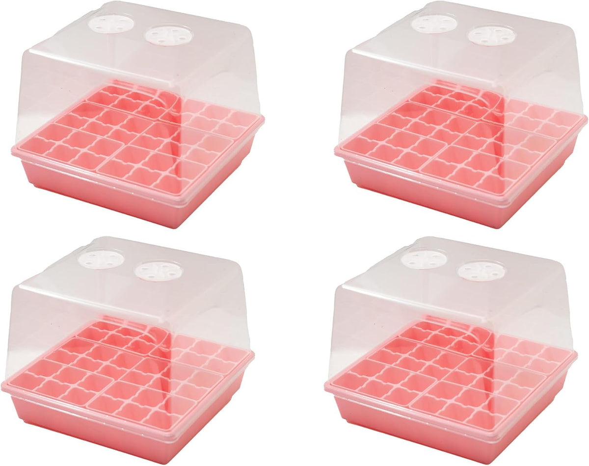 Bootstrap Farmer Countertop Seed Starter Kit in Pink, Reusable 1010 Tray Bundle with Inserts and