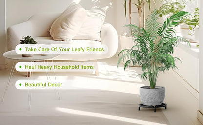 Zhongma 2 Pack 11.8" Sturdy Potted Plant Stand Flower Pot Holder Heavy Duty Construction, Low Plant