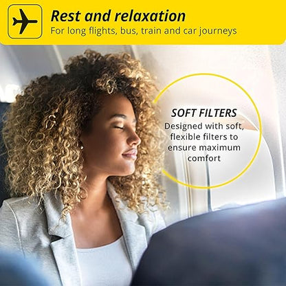 Alpine FlyFit - Earplugs for Pressure Relief & Preventing Ear Pain While Flying - Airplane Travel