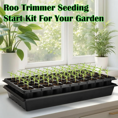 10 Pack 1020 Trays with 10 Pack 3.54" Deep 50 Cell Seed Starter Trays - Seed Starting Kit for