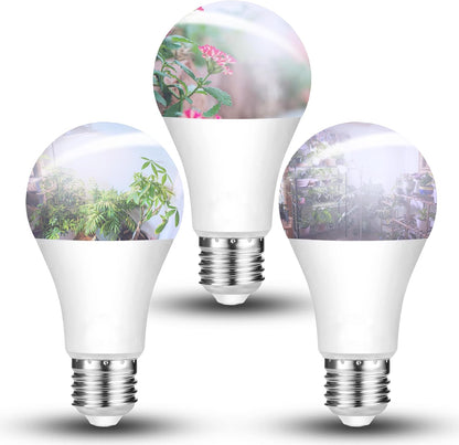 LED Grow Light Bulb for Indoor Plant 9W A19 Plant Light Bulb for Winter with 5000K Red Blue 100W