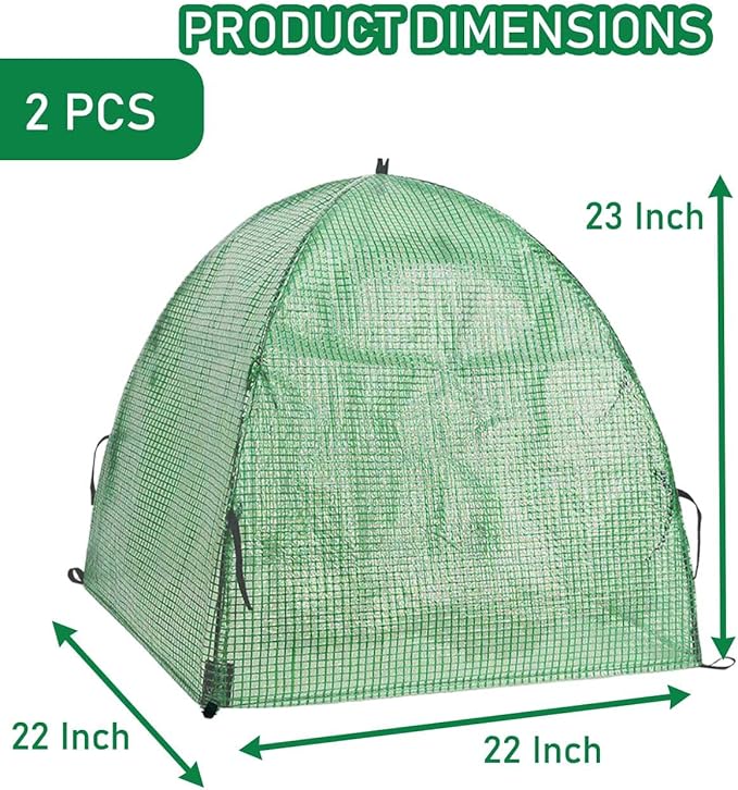 2 Pack Plant Freeze Protection Covers Winter Shrub Covers Plant Frost Protection Tent, Warm Plant