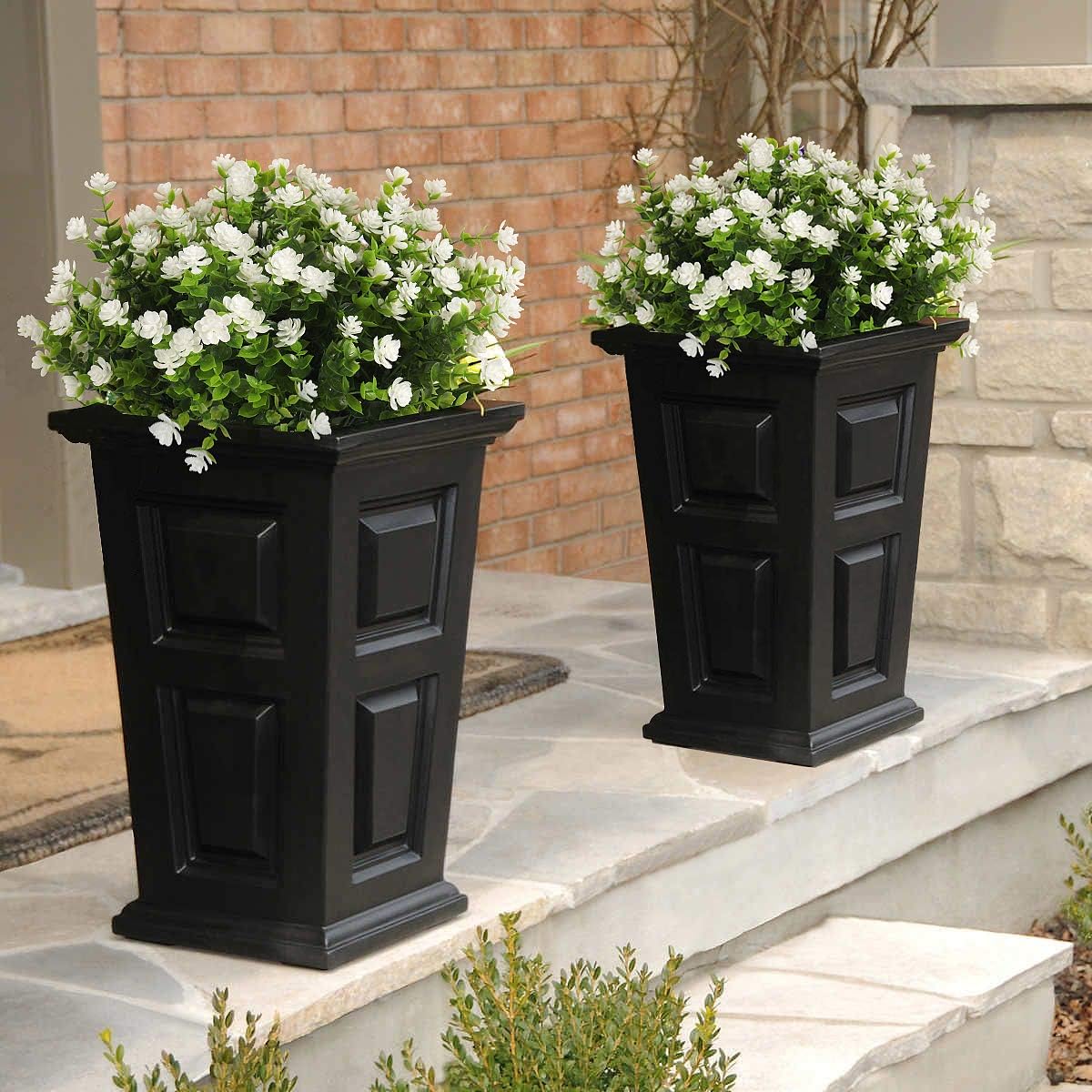 RECUTMS Artificial Flowers, Fake Boxwood Outdoor UV Resistant Plants Artificial Springs Flowers