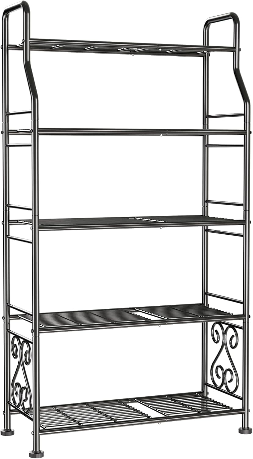 GIOTORENT Plant Stand Outdoor Indoor 5 Tier Metal Waterproof - 53.2" Plant Shelf for Patio