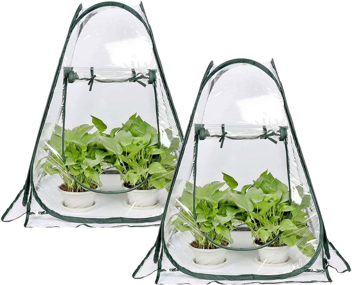 porayhut Pop Up Greenhouse Cover ,Pack of 2 Pcs,Flower House Mini Gardening Plant Flower Sunshine