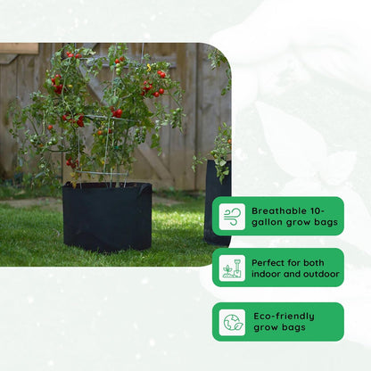 FCMP Outdoor 10-Gallon Modern Lightweight Non-Woven Insulating Fabric Breathable Grow Bags for