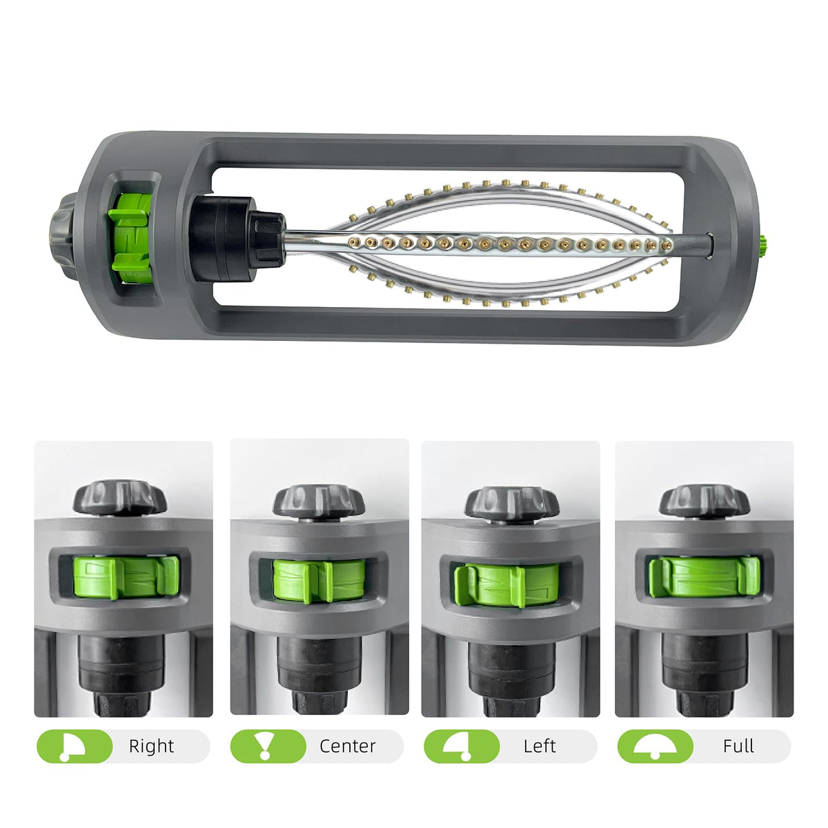 Lawn Sprinkler, Oscillating Sprinkler for Yard with 18 Hole Brass Nozzles, Watering for Lawn &