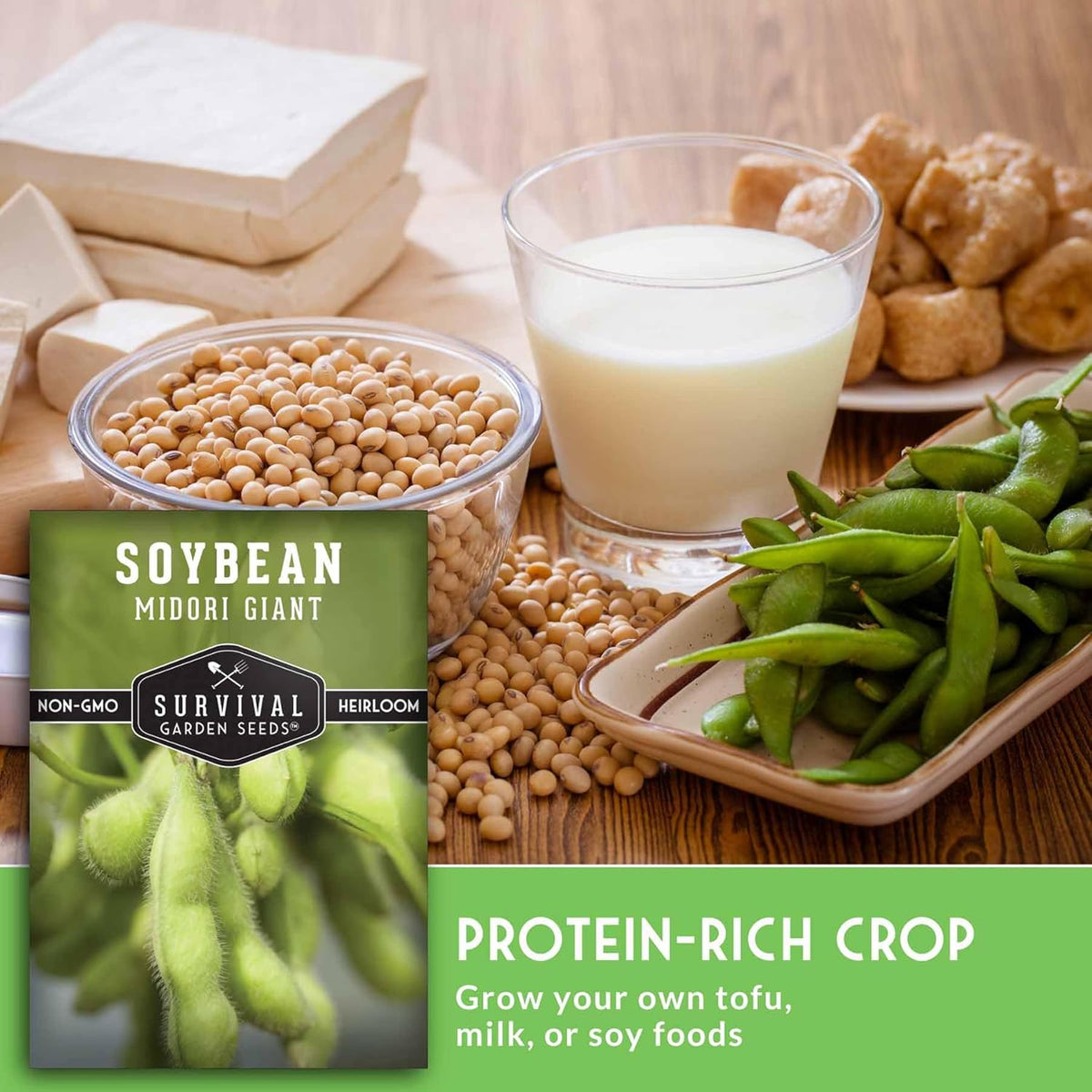 Midori Giant Soybean Seeds for Planting - Grow Protein-Rich Edamame Pods in Your Home Vegetable