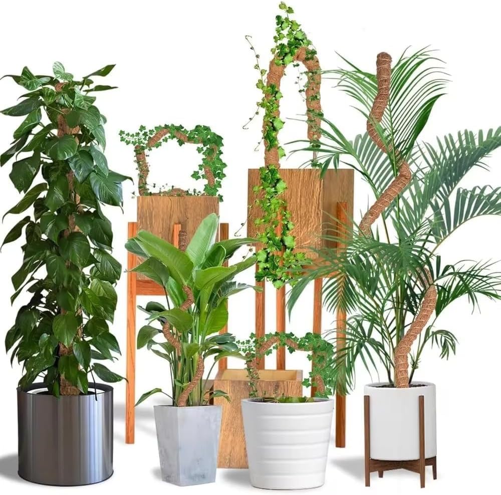 Moss Pole Monstera Plant Support – 48” Bendable Moss Pole Monstera Plant Support, Plant Stakes for