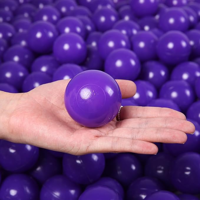 Ball Pit Balls for Kids, Plastic Refill 2.2 Inch Balls, 100 Pack, Bright Colors, Phthalate and BPA