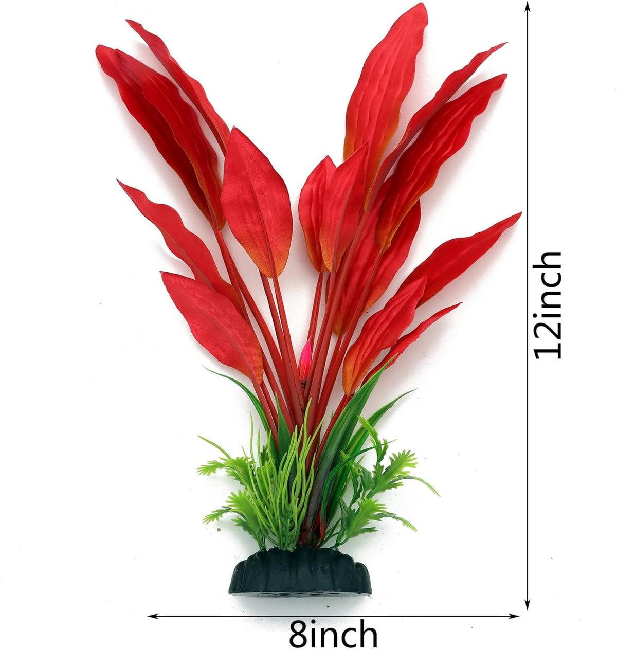 ALEGI Silk Aquarium Plants, 12 Inch Artificial Silk Plants Decorations for Fish Tank,Aquarium Décor