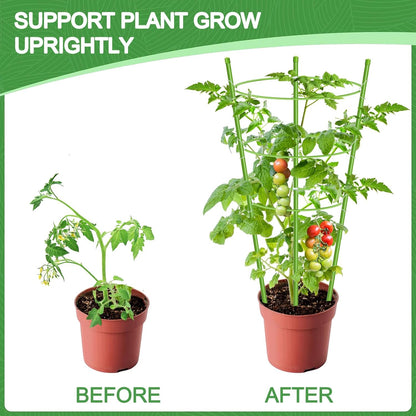 KLS 3 Pack Tomato Cage for Pots Plant Support, Upgrade 24 Inches Tomato Cages for Garden, Pepper