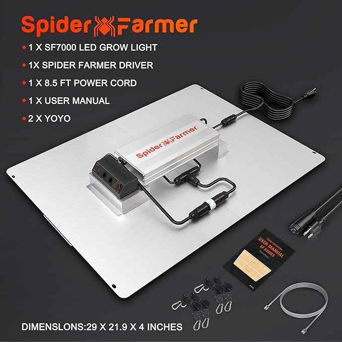 SPIDER FARMER SF7000, Samsung LM301B Diodes Led Grow Light, Full Spectrum Plant Grow Light, 650W