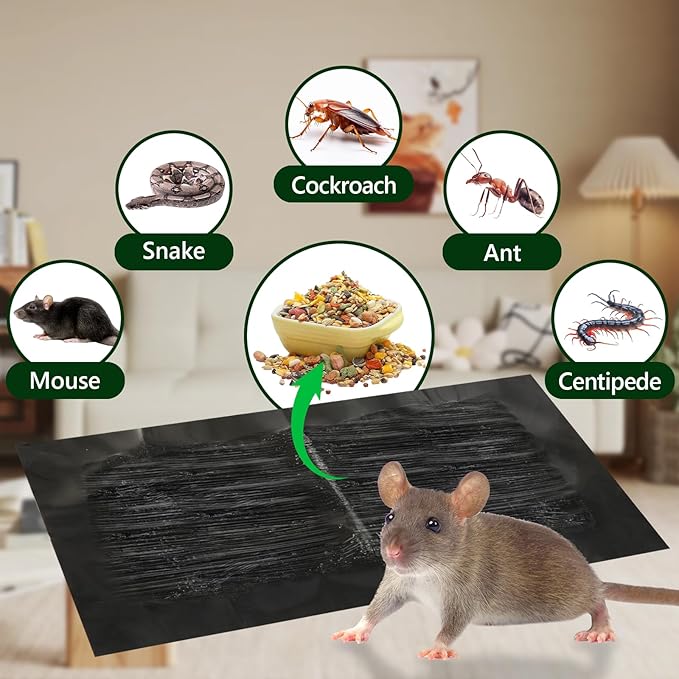 10 Pack Sticky Mouse Traps,Clear Mouse Glue Trap Sticky Traps That Work for Mice and Rats