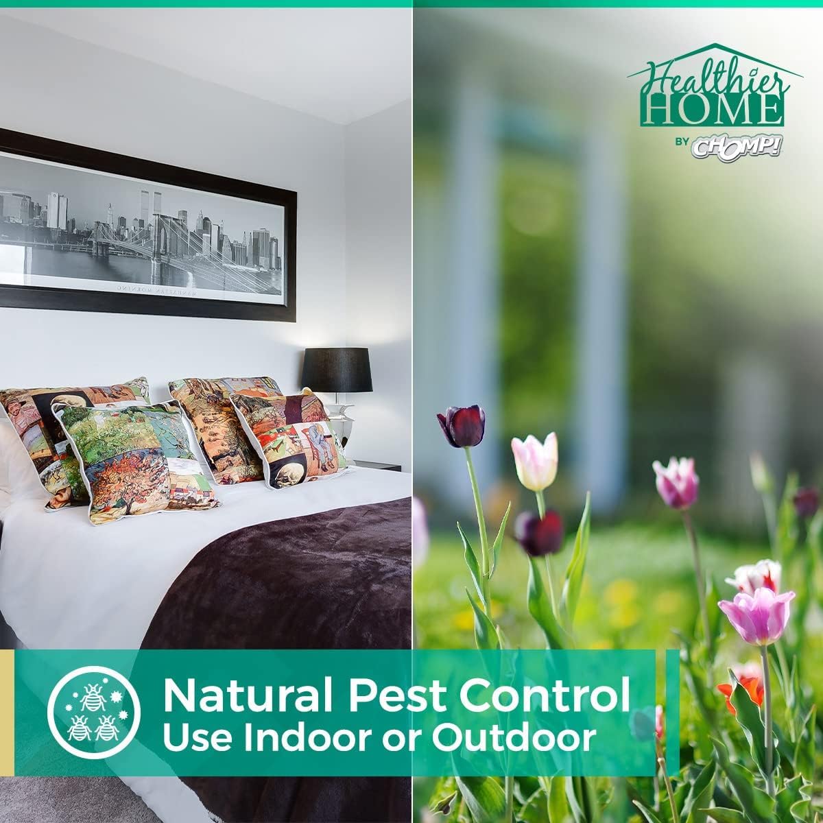 CHOMP! Travel Size Bed Bug & Insect Repellent, Natural, TSA Approved Indoor Pest Control Spray for