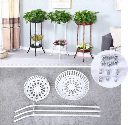YANMENG Metal Iron High Plant Stand Indoor Outdoor, Sturdy Planter Stand, Corner Display Shelf