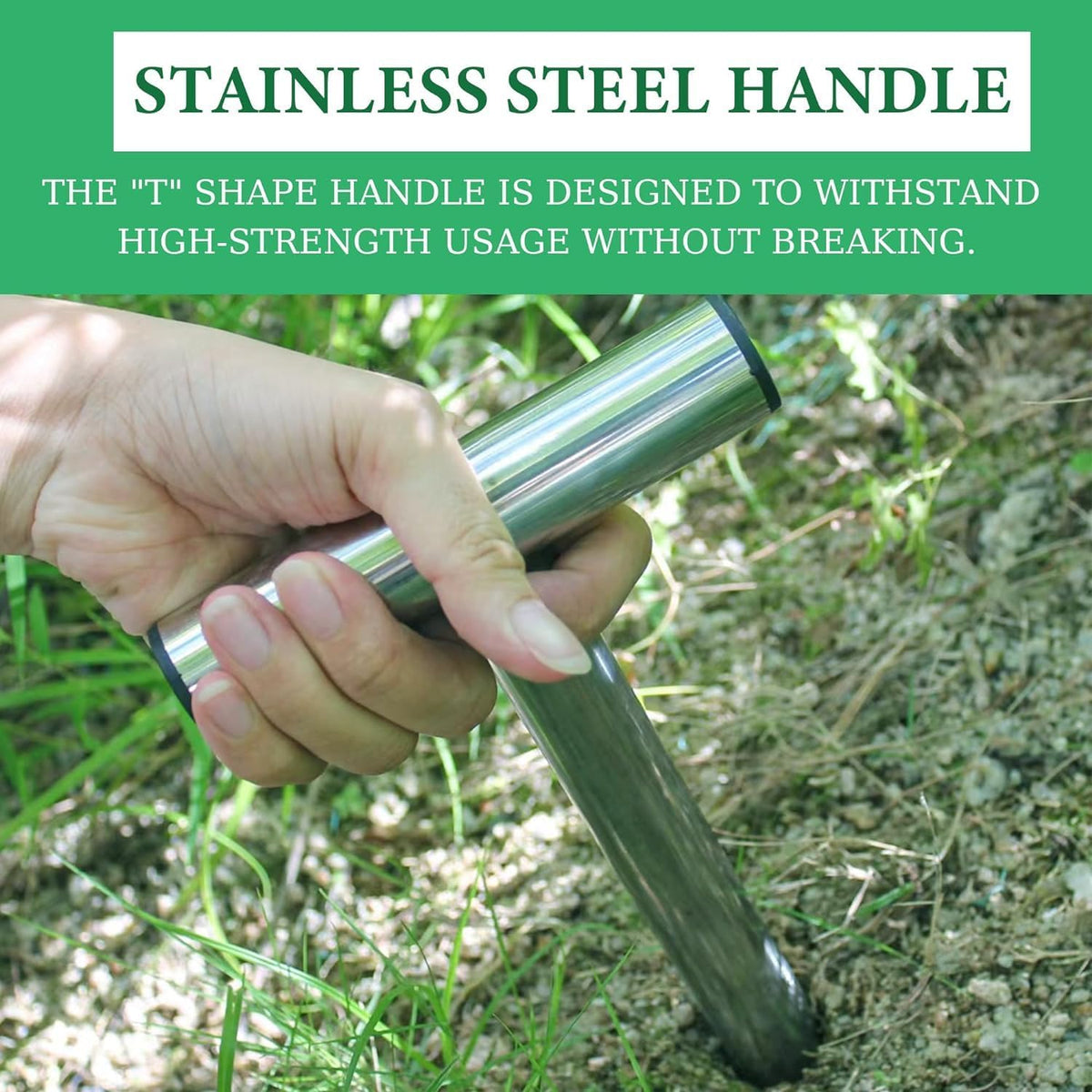 Hand Dibber, 10 Inch Stainless Seed Dibber, Hole Digger for Plant Labels Self Watering Stakes