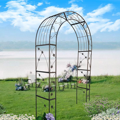 Metal Garden Arch, Garden Arch Trellis for Climbing Plants Outdoor, Garden Arbor for Weddings Party