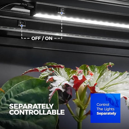 Barrina T5 Plant Lights for Indoor Growing, 3FT 128W (8 X 16W) Led Grow Light with Magnetic Design