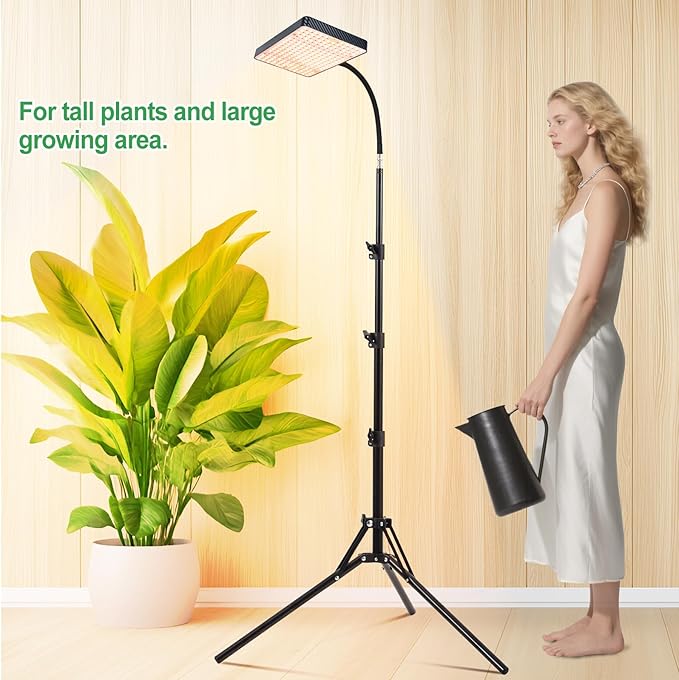 25W Grow Lights for Indoor Plants, Seed Starting, Bonsai with Stand and Timer Auto On/Off, 2500