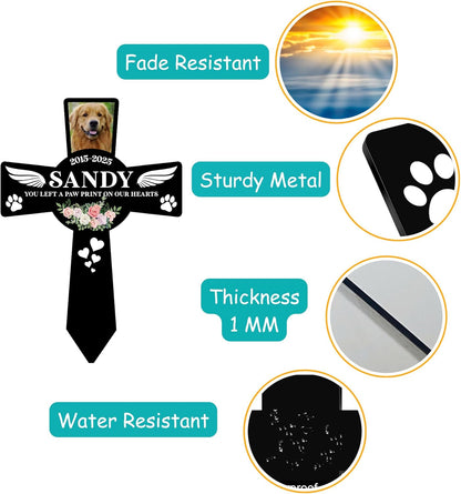 Pet Grave Marker Dog – Custom Dog Tombstones for Graves Outdoor with Name and Date, Dogs Memorial
