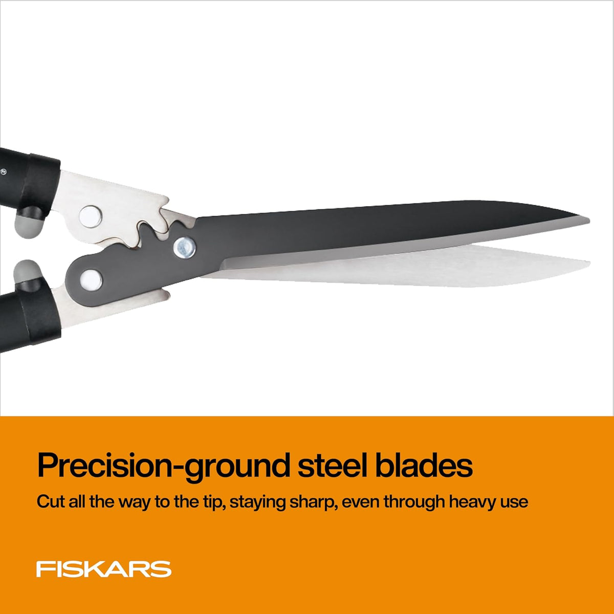 Fiskars PowerGear Hedge Shears - 23" Stainless Steel Blades - Plant Cutting Scissors with Sharp