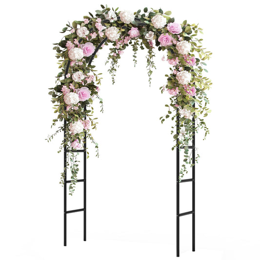 Trellume Garden Arch Trellis for Climbing Plants Outdoor - Height: 94.5", Length: 55", Sturdy Metal