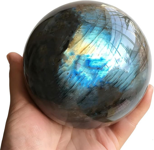 6-7CM/2.36-2.76inch Natural Crystal Ball Labradorite Sphere Moonstone Stone Crafts Polished