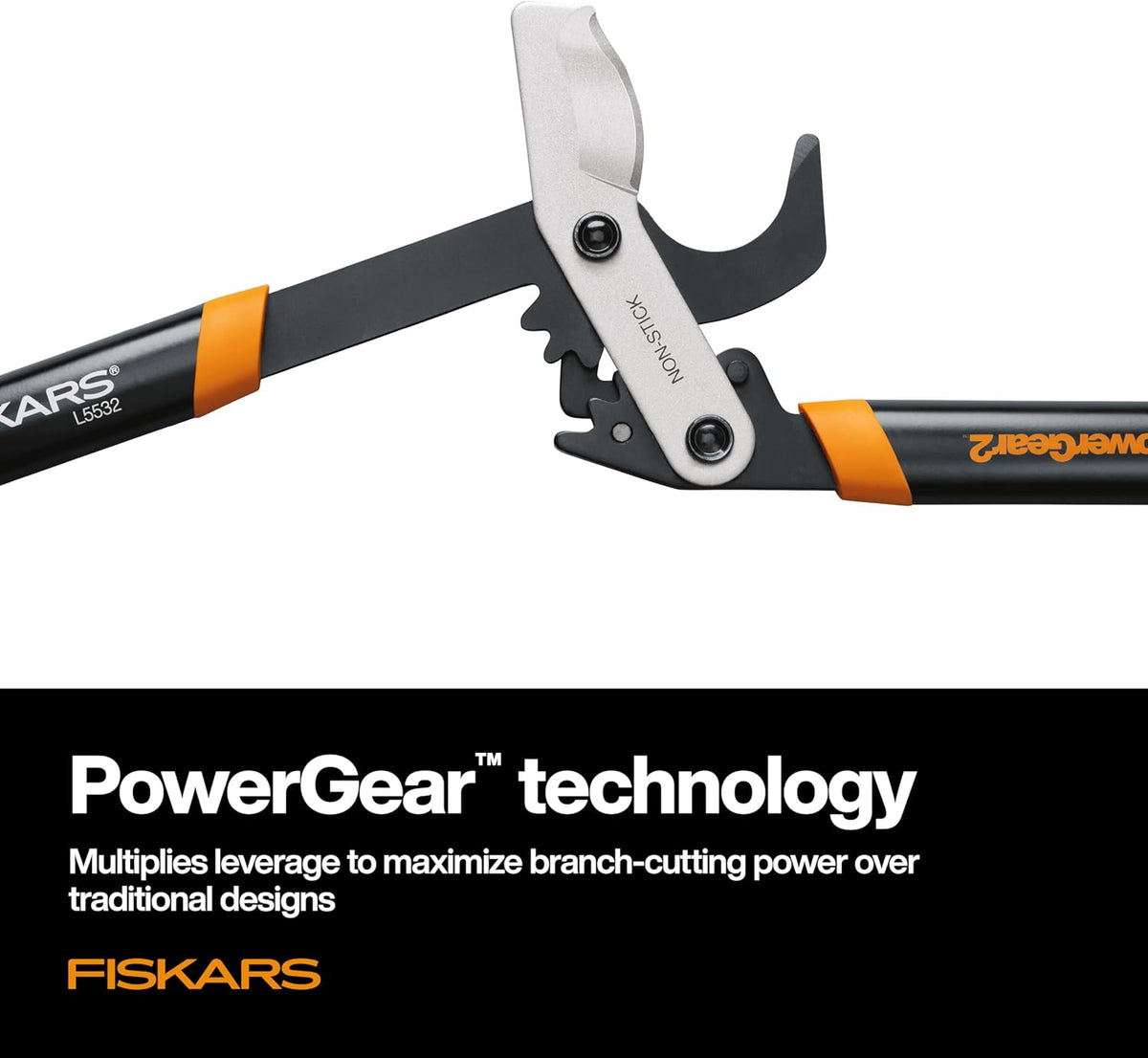 Fiskars 32-Inch Loppers for Tree Trimming, Heavy Duty, Low-Friction Sharp Steel Blade, Branch