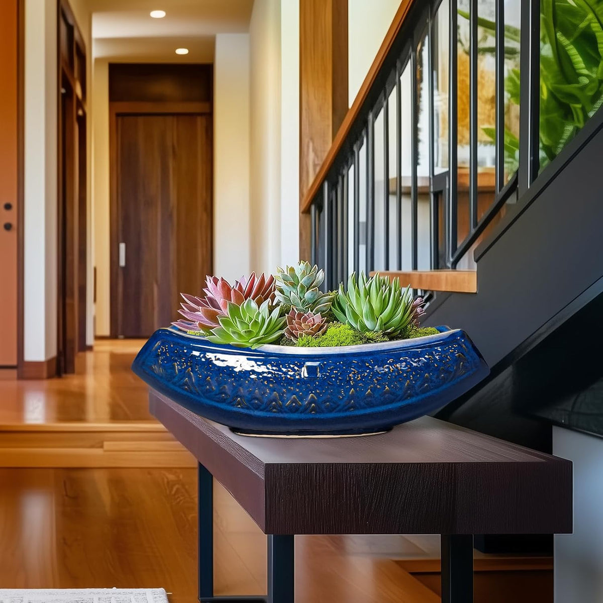 Bonsai Pots - 18 Inch Large Ceramic Succulent Pots for Indoor Outdoor, Bonsai Planter with Drainage