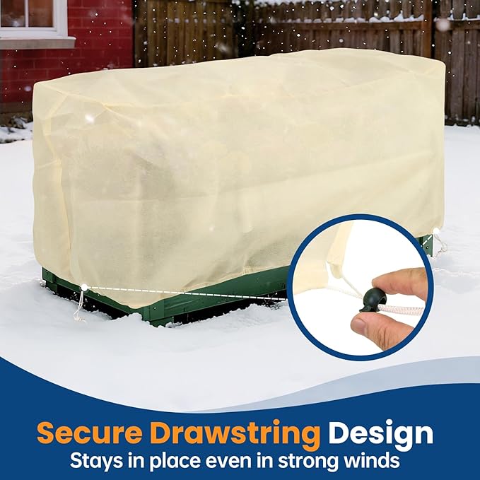Plant Covers Freeze Protection, 2 Pack Garden Covers for Raised Bed, Frost Cloths for Outdoor
