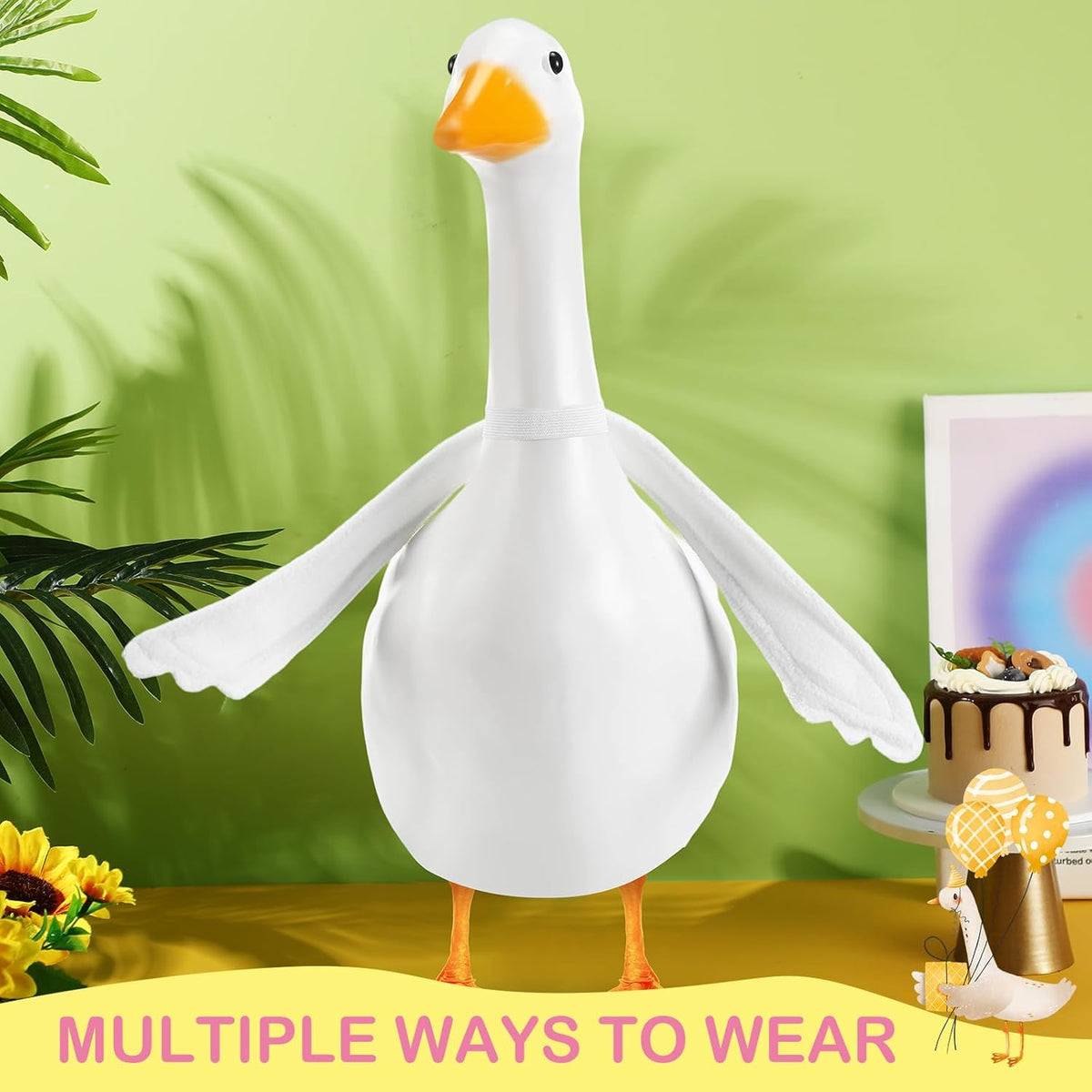 1 Pcs Poseable Goose Wings for 15”- 20" Porch Lawn Goose Outfit Accessories Poseable White Wings