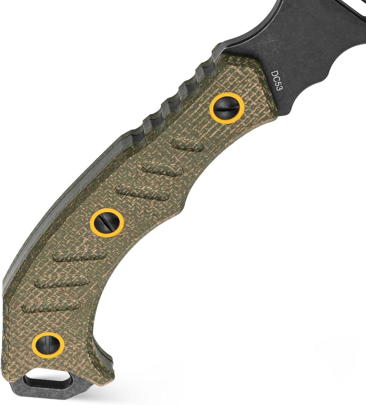 C1391 Camping Axe Camping Hatchet,DC53 Steel Blade with Micarta Handle Survival Hatchets Bushcraft
