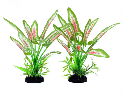 Silk Aquarium Plants for Betta Fish Tank, 2 Pcs 8 Inch Small Silk Aquarium Plant Aquatic Water