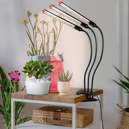 Gamechanger! 27W Power Home Plug, NOT 10W Adapter, FECiDA 3Head Clip Grow Lights for Seed Starting