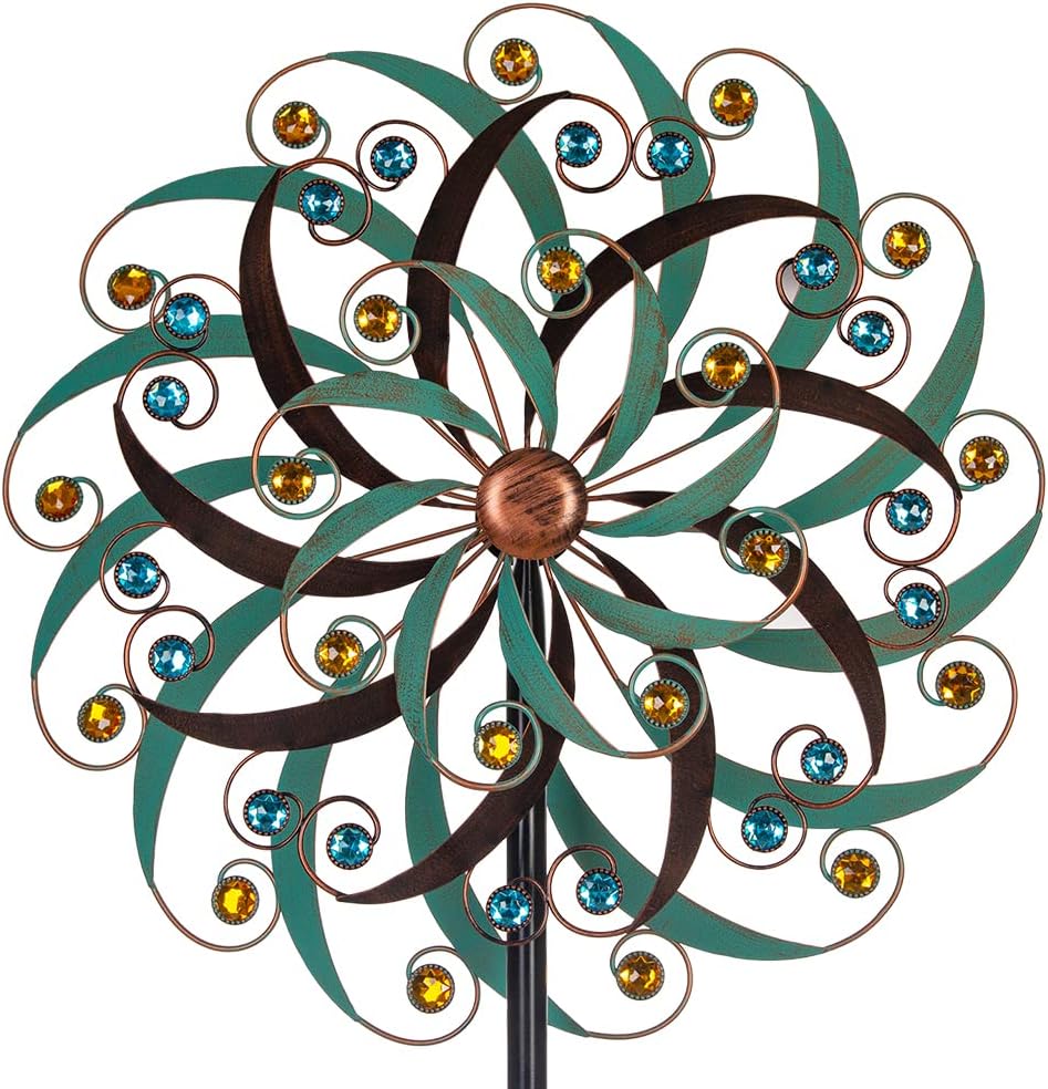 VEWOGARDEN 20" Dia Large Wind Spinner, Outdoor Metal Windmill Spinner - Yard Art Spinner Wind