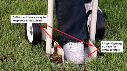 Step 'N Tilt Lawn Aerator Version 4 Kit (4.5 Inch Extra Long Coring Tines Without Container)