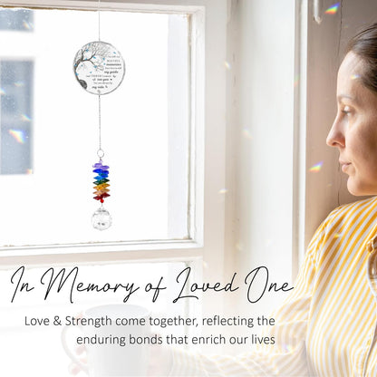Memorial Suncatcher - Sympathy Gift for Loss of Loved One - Crystal Rainbow Maker - Bereavement