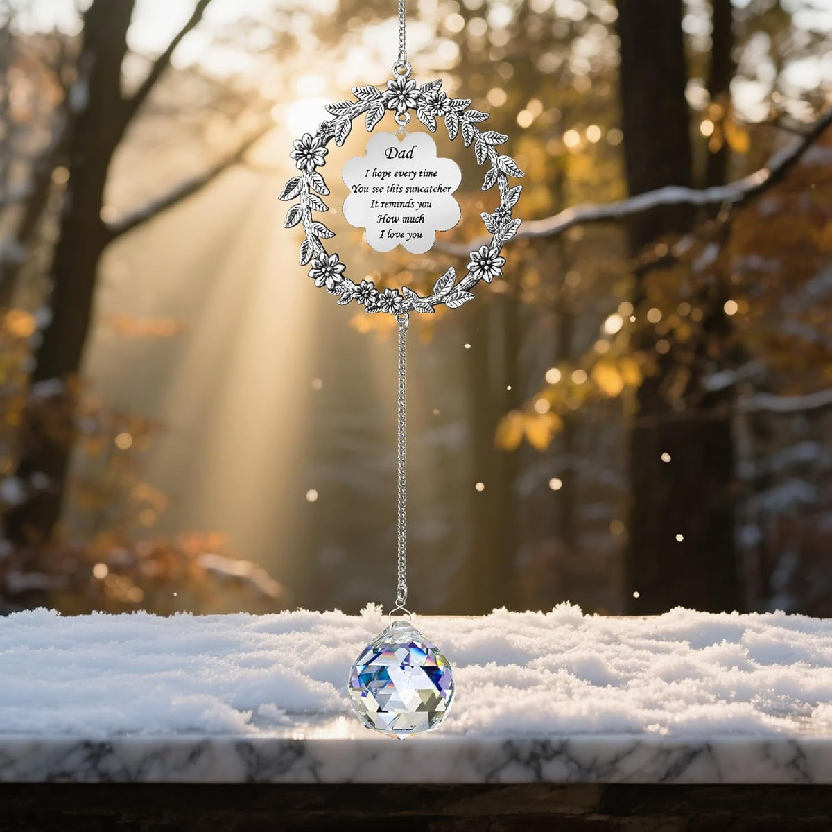 Suncatcher Gifts for Dad, Birthday Gifts for Dad from Daughter Son, Sun Catcher for Christmas