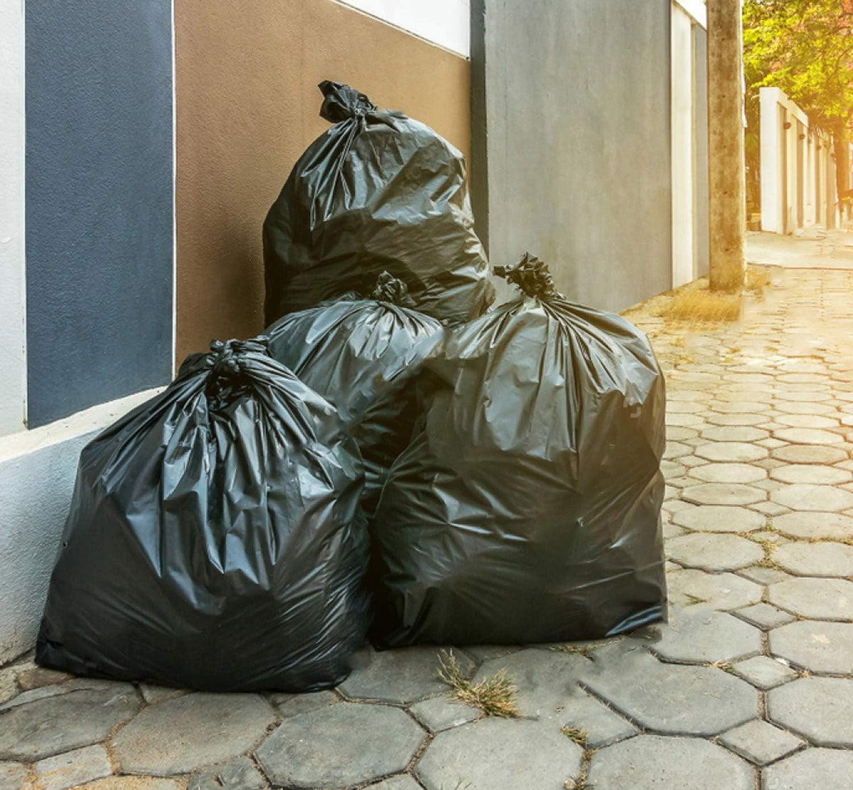 Tasker Contractor Garbage Bags 55 Gallon, 3 Mil Black Contractor Garbage Bag (50 Bags w/Ties) Large