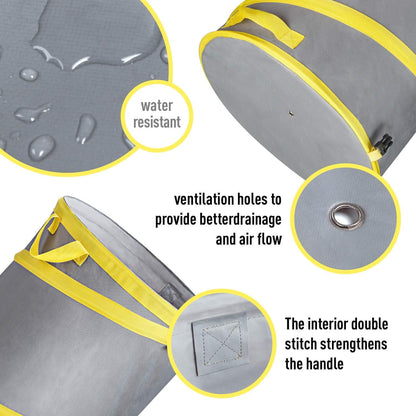 Jardineer Collapsible Trash Can for Camping Parties, Reusable Yard Waste Bags, Pop Up Garden Bag